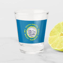 Patriottisch glas met vlag van South Dakota