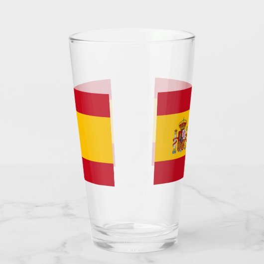 Patriottisch glas met vlag van Spanje (Rechts)