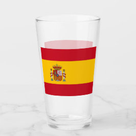 Patriottisch glas met vlag van Spanje