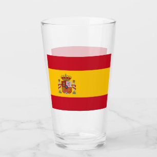 Patriottisch glas met vlag van Spanje