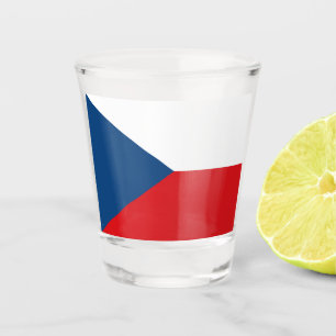 Patriottisch glas met vlag van Tsjechië