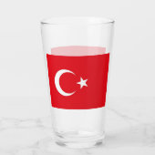 Patriottisch glas met vlag van Turkije (Achterkant)