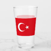 Patriottisch glas met vlag van Turkije (Voorkant)