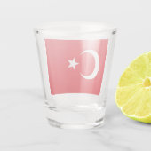 Patriottisch glas met vlag van Turkije (Achterkant)