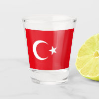 Patriottisch glas met vlag van Turkije
