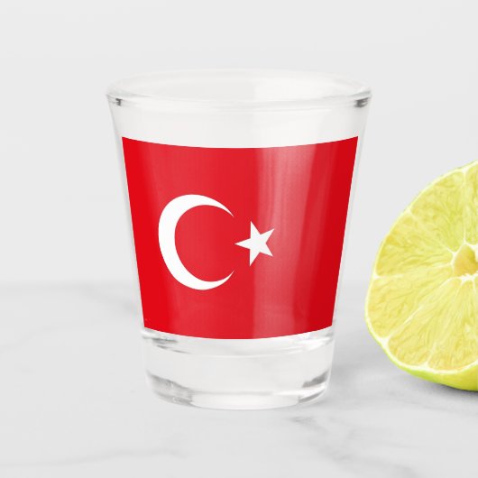 Patriottisch glas met vlag van Turkije (Voorkant)