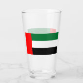 Patriottisch glas met vlag van UAE (Achterkant)