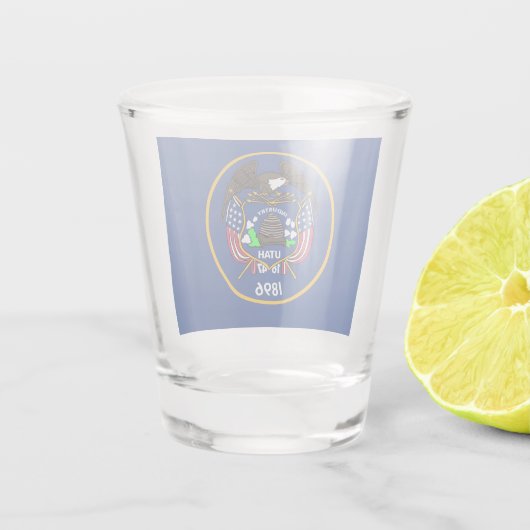 Patriottisch glas met vlag van Utah (Achterkant)