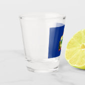 Patriottisch glas met vlag van Vermont (Links)