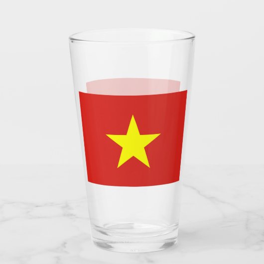 Patriottisch glas met vlag van Vietnam (Achterkant)