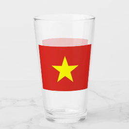 Patriottisch glas met vlag van Vietnam