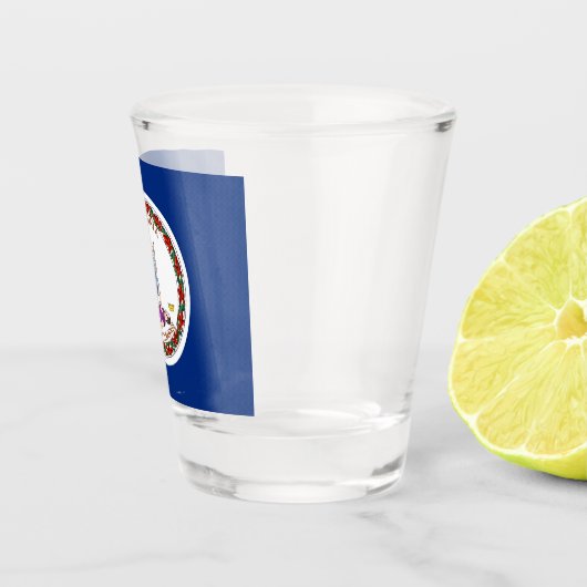 Patriottisch glas met vlag van Virginia (Rechts)