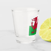 Patriottisch glas met vlag van Wales (Links)
