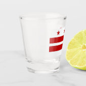 Patriottisch glas met vlag van Washington (Links)