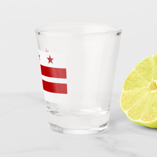 Patriottisch glas met vlag van Washington (Rechts)