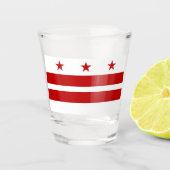 Patriottisch glas met vlag van Washington (Voorkant)