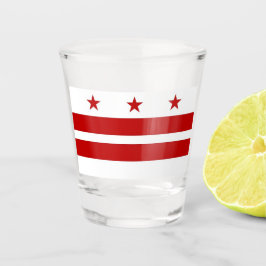 Patriottisch glas met vlag van Washington