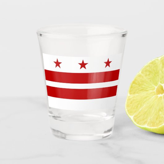 Patriottisch glas met vlag van Washington (Voorkant)