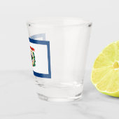 Patriottisch glas met vlag van West Virginia (Rechts)