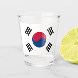 Patriottisch glas met vlag van Zuid-Korea