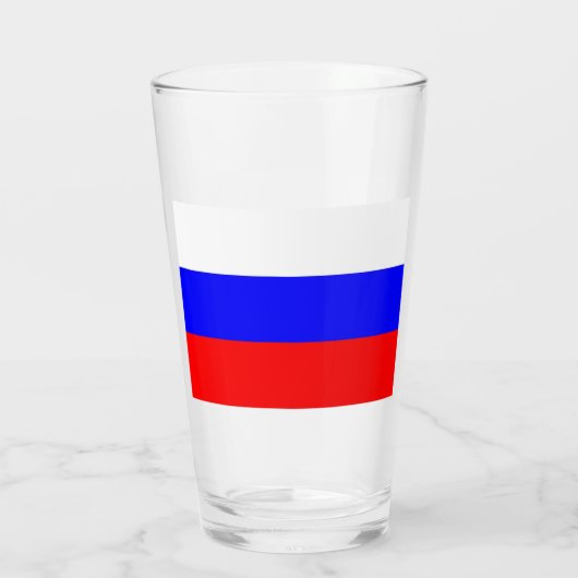 Patriottisch glazen beker met Russische vlag (Achterkant)