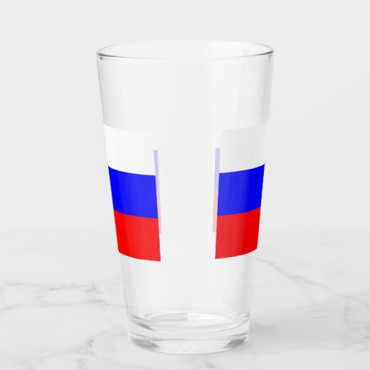 Patriottisch glazen beker met Russische vlag (Rechts)