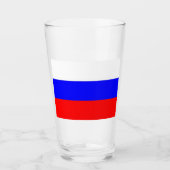 Patriottisch glazen beker met Russische vlag (Voorkant)