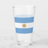 Patriottisch glazen beker met vlag van Argentinië (Achterkant)