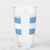 Patriottisch glazen beker met vlag van Argentinië (Links)