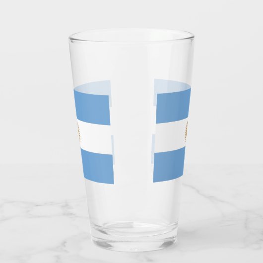 Patriottisch glazen beker met vlag van Argentinië (Links)
