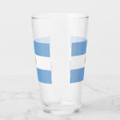 Patriottisch glazen beker met vlag van Argentinië (Rechts)