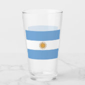 Patriottisch glazen beker met vlag van Argentinië (Voorkant)