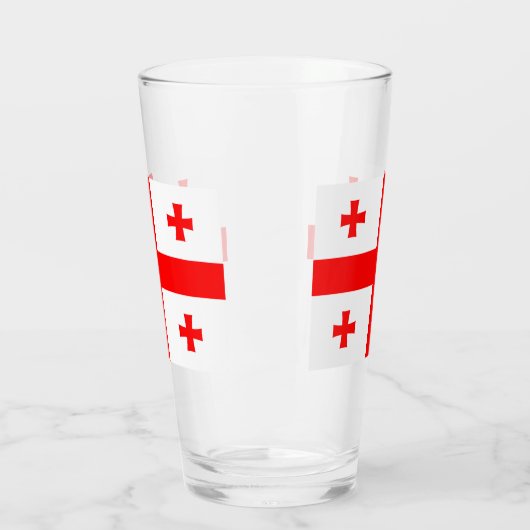 Patriottisch glazen beker met vlag van Georgië (Links)