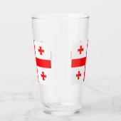 Patriottisch glazen beker met vlag van Georgië (Rechts)
