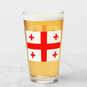 Patriottisch glazen beker met vlag van Georgië
