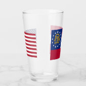 Patriottisch glazen beker met vlag van Georgië (Rechts)