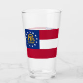 Patriottisch glazen beker met vlag van Georgië (Voorkant)
