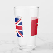 Patriottisch glazen beker met vlag van Man