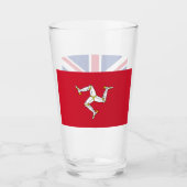 Patriottisch glazen beker met vlag van Man