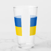 Patriottisch glazen beker met vlag van Oekraïne (Rechts)