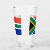 Patriottisch glazen beker met vlag van Zuid-Afrika (Links)