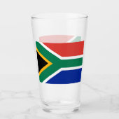 Patriottisch glazen beker met vlag van Zuid-Afrika (Voorkant)