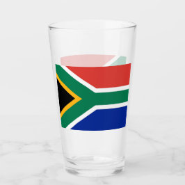 Patriottisch glazen beker met vlag van Zuid-Afrika