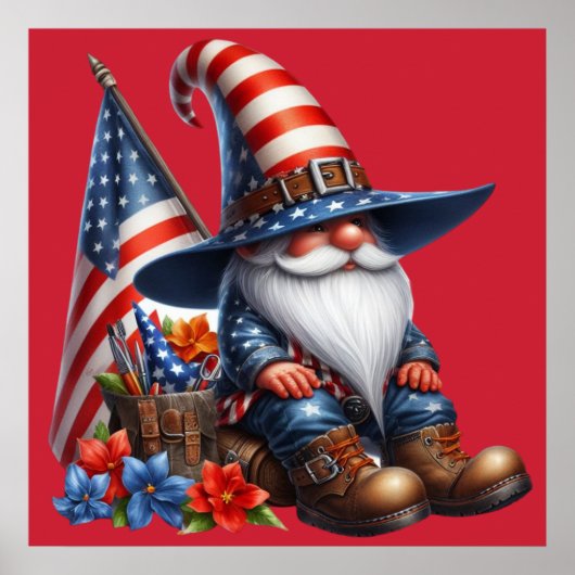 patriottisch gnoom-Poster Poster (Voorkant)