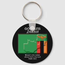 Patriottisch | God Bless | ZAMBIA FLAG Sleutelhanger