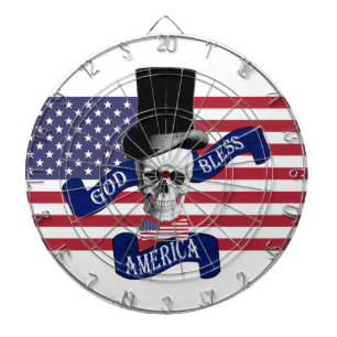 Patriottisch godBless America tattoo stijldartboar Dartbord