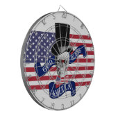 Patriottisch godBless America tattoo stijldartboar Dartbord (Voorkant Links)