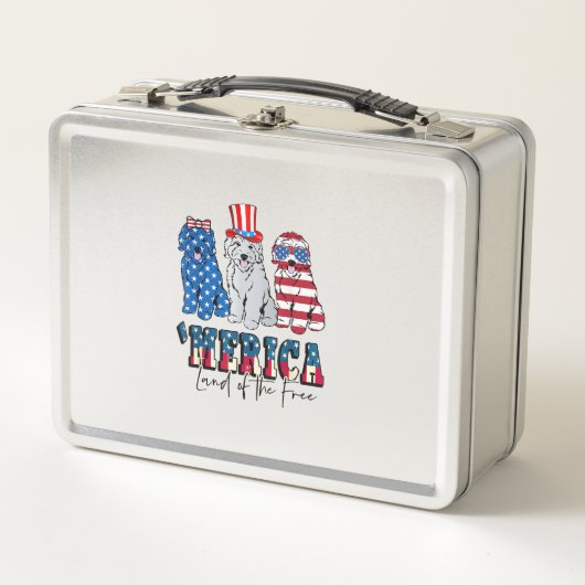 Patriottisch Goldendoedle Dog 4 juli Amerika Veren (Voorkant)