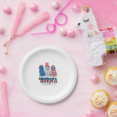 Patriottisch Goldendoedle Dog 4 juli Amerika Veren Papieren Bordje (Feest)