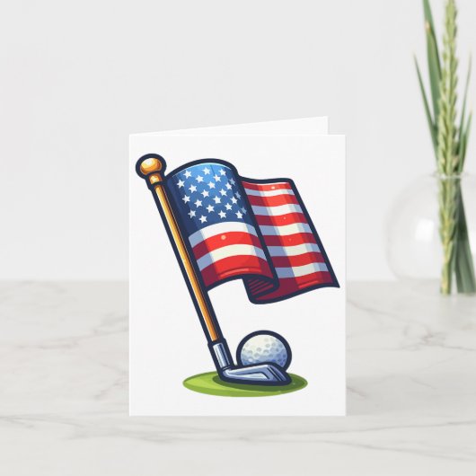 Patriottisch Golf 4 juli Onafhankelijkheidsdag VS Kaart (Voorkant)